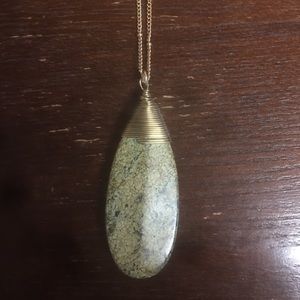 Green stone necklace